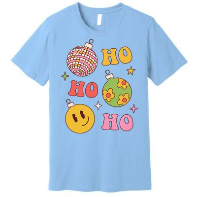 Retro Christmas Ho Ho Ho Festive Holiday Premium T-Shirt