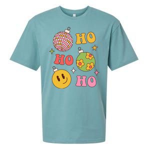 Retro Christmas Ho Ho Ho Festive Holiday Sueded Cloud Jersey T-Shirt