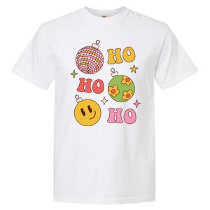 Retro Christmas Ho Ho Ho Festive Holiday Garment-Dyed Heavyweight T-Shirt