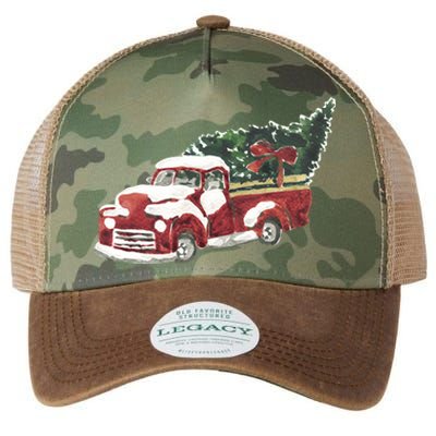 Retro Christmas Holiday Truck Legacy Tie Dye Trucker Hat