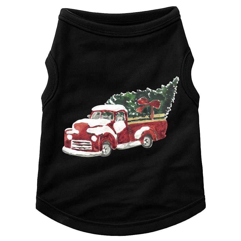 Retro Christmas Holiday Truck Doggie Tank