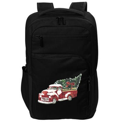 Retro Christmas Holiday Truck Impact Tech Backpack