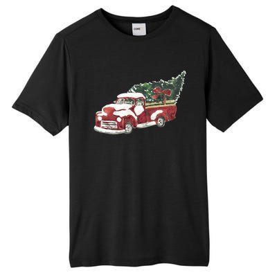 Retro Christmas Holiday Truck Tall Fusion ChromaSoft Performance T-Shirt