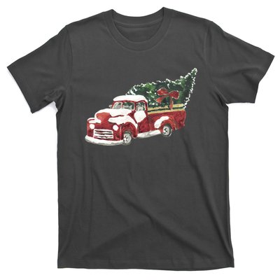 Retro Christmas Holiday Truck T-Shirt