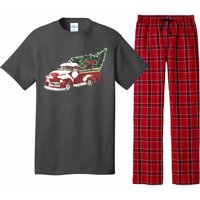 Retro Christmas Holiday Truck Pajama Set