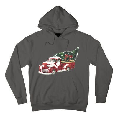 Retro Christmas Holiday Truck Tall Hoodie