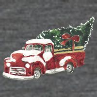 Retro Christmas Holiday Truck Kids T-Shirt