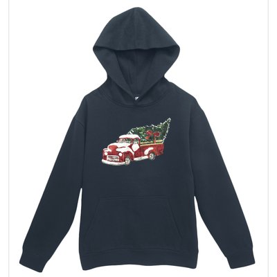 Retro Christmas Holiday Truck Urban Pullover Hoodie