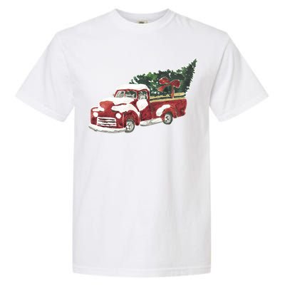 Retro Christmas Holiday Truck Garment-Dyed Heavyweight T-Shirt