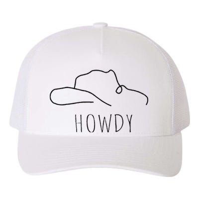 Retro Cowboy Hat Howdy Western Country Texas Cowgirls Yupoong Adult 5-Panel Trucker Hat