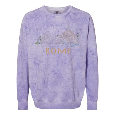 Rome Colosseum Italy Italia Roman Amphitheatre Ancient Rome Colorblast Crewneck Sweatshirt