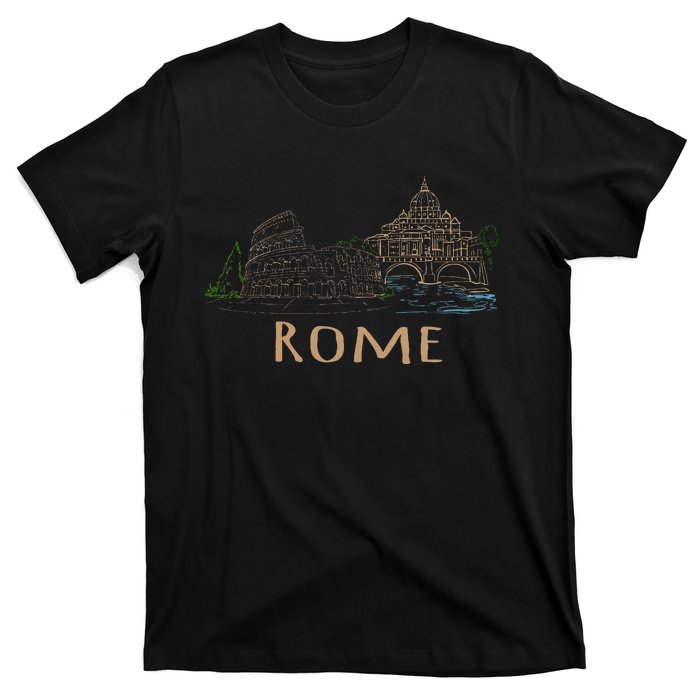 Rome Colosseum Italy Italia Roman Amphitheatre Ancient Rome T-Shirt