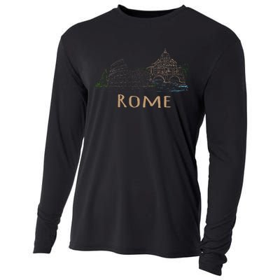 Rome Colosseum Italy Italia Roman Amphitheatre Ancient Rome Cooling Performance Long Sleeve Crew