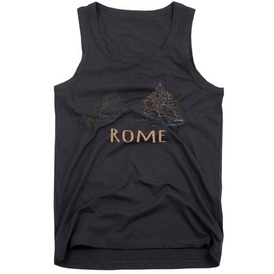 Rome Colosseum Italy Italia Roman Amphitheatre Ancient Rome Tank Top