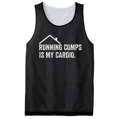 Running Comps Is My Cardio Funny Realtor Apparel Men Women Mesh Reversible Basketball Jersey Tank