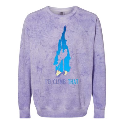 Rock Climber Id Climb That Mountain Climbing Colorblast Crewneck Sweatshirt