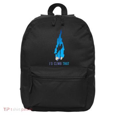Rock Climber Id Climb That Mountain Climbing 16 in Basic Backpack