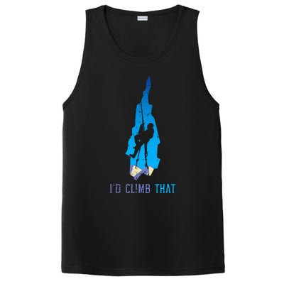 Rock Climber Id Climb That Mountain Climbing PosiCharge Competitor Tank