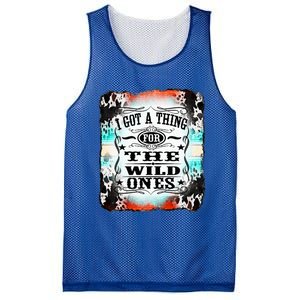 Retro Cowgirl I Got A Thing For The Wild Ones Mesh Reversible Basketball Jersey Tank