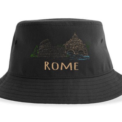 Rome Colosseum Italy Italia Roman Amphitheatre Ancient Rome Sustainable Bucket Hat