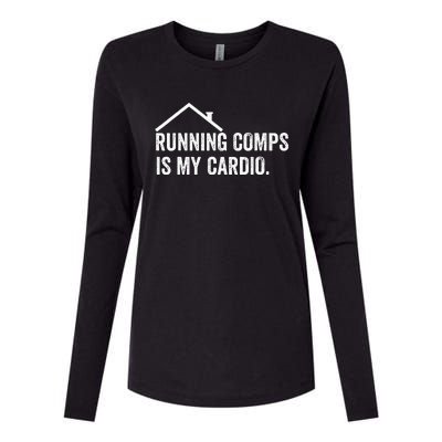 Running Comps Is My Cardio retro Realtor Apparel Womens Cotton Relaxed Long Sleeve T-Shirt