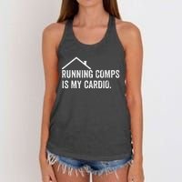 Running Comps Is My Cardio retro Realtor Apparel Women's Knotted Racerback Tank