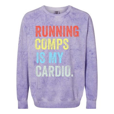 Running Comps Is My Cardio retro Realtor Apparel Colorblast Crewneck Sweatshirt