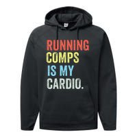 Running Comps Is My Cardio retro Realtor Apparel Performance Fleece Hoodie