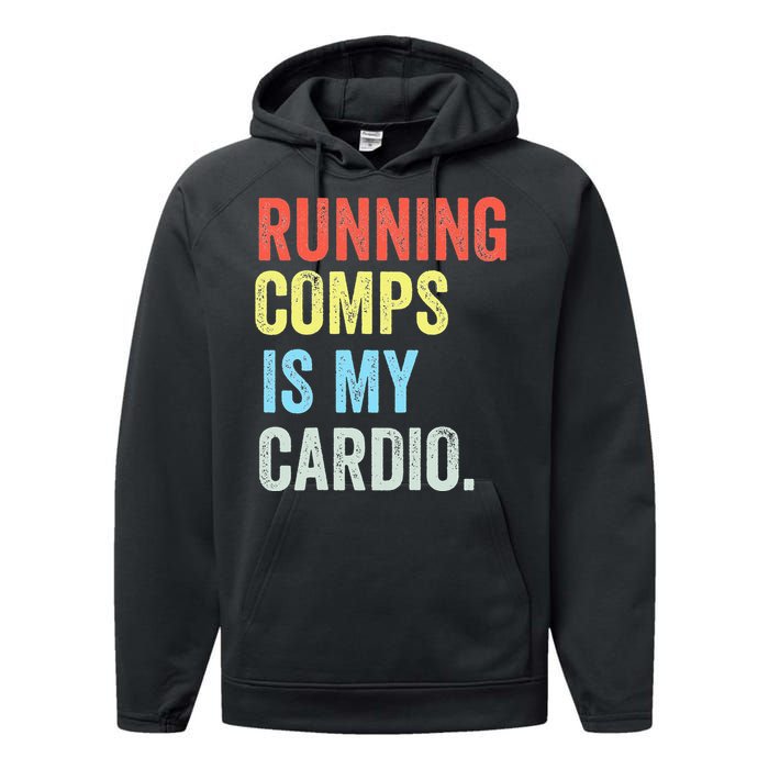 Running Comps Is My Cardio retro Realtor Apparel Performance Fleece Hoodie