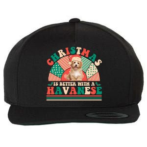 Retro Christmas Is Better With A Havanese Gift Santa Hat Gift Wool Snapback Cap