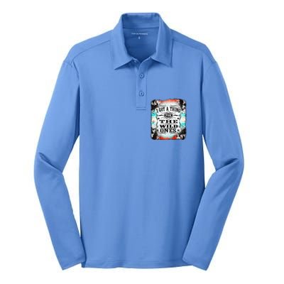 Retro Cowgirl I Got A Thing For The Wild Ones Silk Touch Performance Long Sleeve Polo