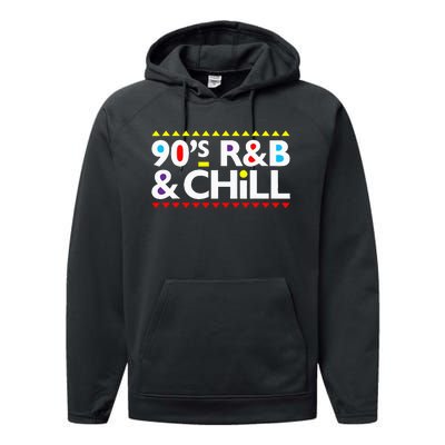 Retro Cool I Love 90's R&B & Chill R&B Music Lovers Performance Fleece Hoodie