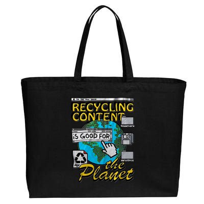 Recycling Content Is Good For The Planet Earth Planet Lover Cotton Canvas Jumbo Tote