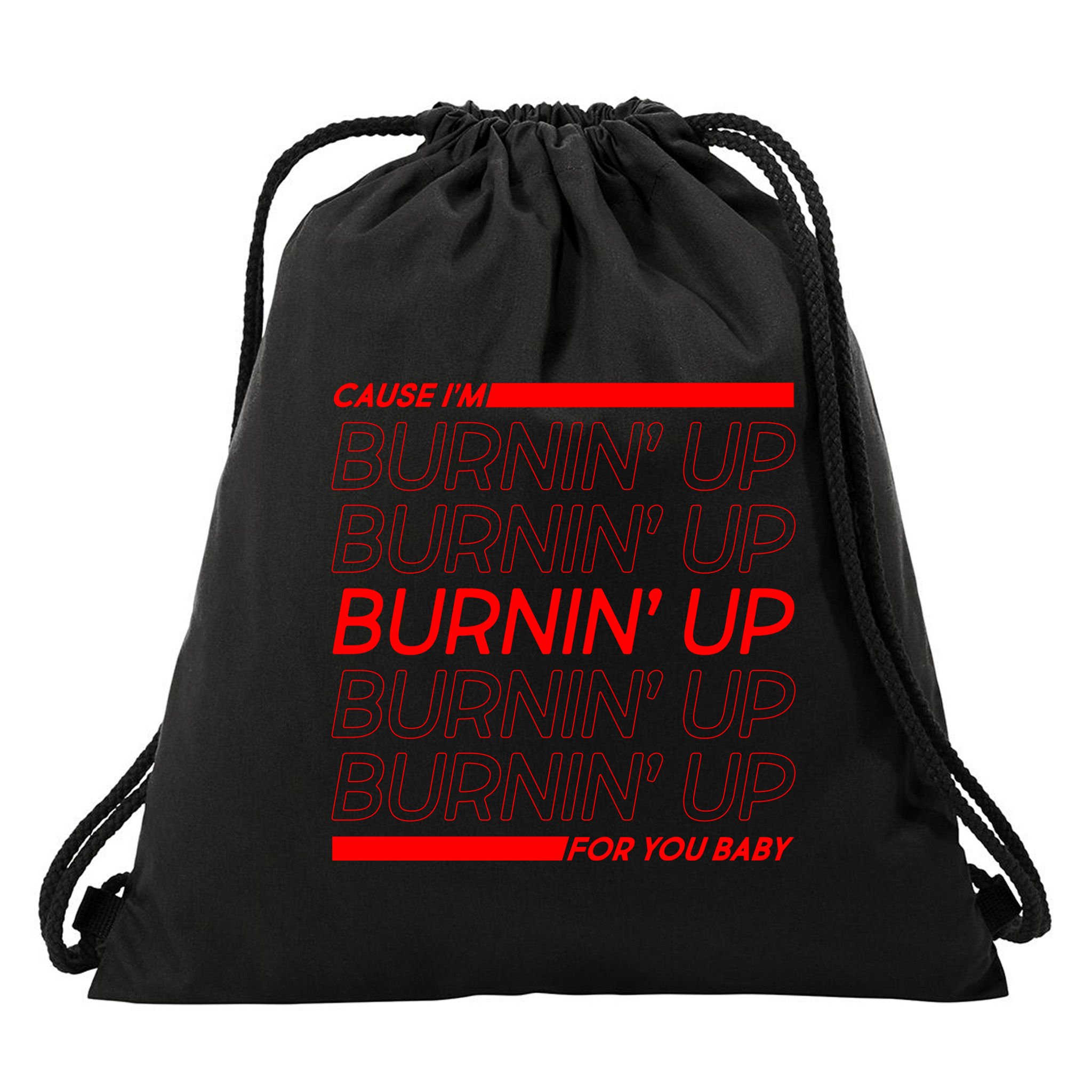 Retro Cause Im Burnin Up For You Baby Drawstring Bag