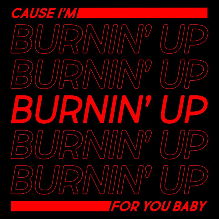 Retro Cause Im Burnin Up For You Baby Zip Tote Bag