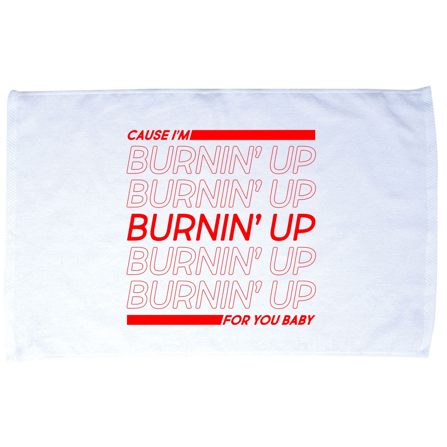 Retro Cause Im Burnin Up For You Baby Microfiber Hand Towel