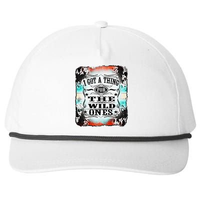 Retro Cowgirl I Got A Thing For The Wild Ones Snapback Five-Panel Rope Hat