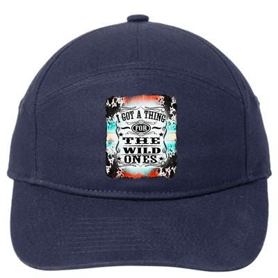 Retro Cowgirl I Got A Thing For The Wild Ones 7-Panel Snapback Hat