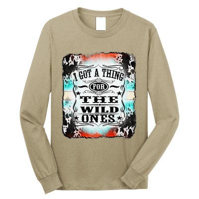 Retro Cowgirl I Got A Thing For The Wild Ones Long Sleeve Shirt