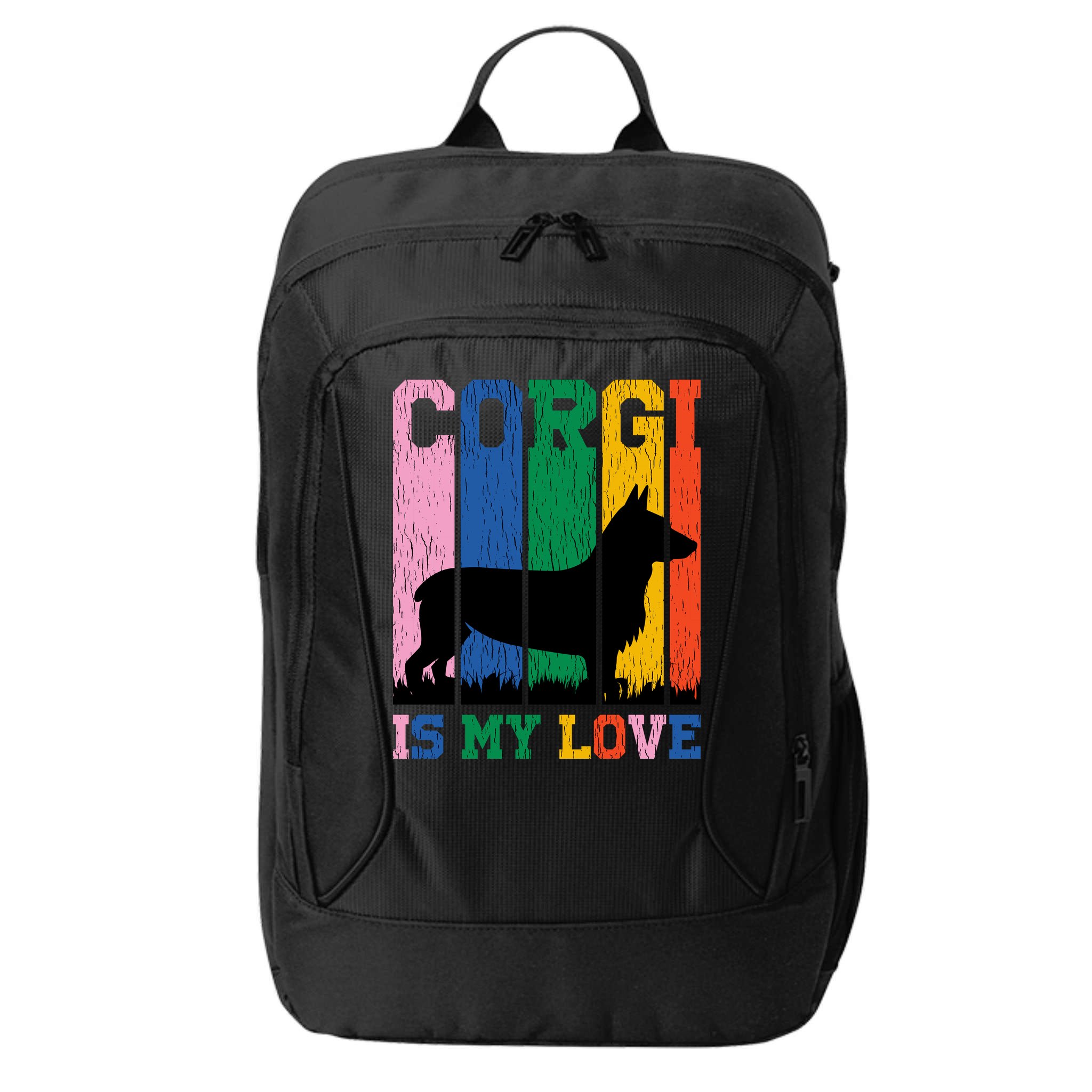 Retro Corgi Is My Love City Backpack