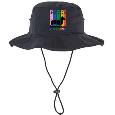 Retro Corgi Is My Love Bucket Hat