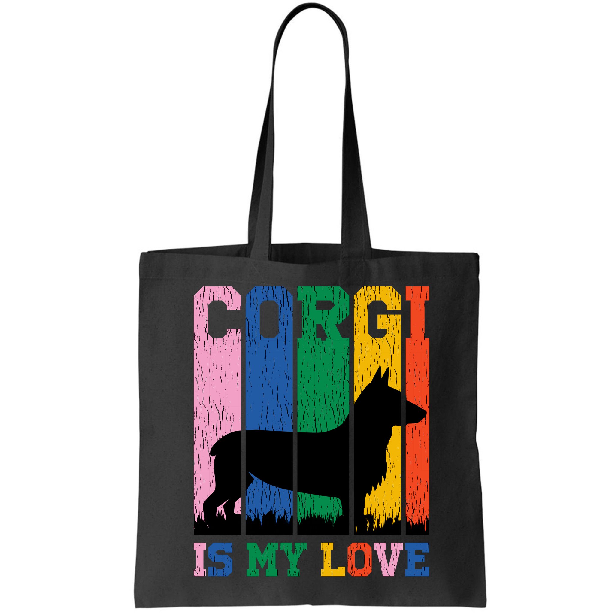 Retro Corgi Is My Love Bag