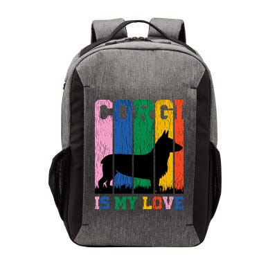 Retro Corgi Is My Love Vector Backpack