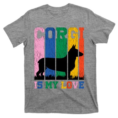 Retro Corgi Is My Love T-Shirt