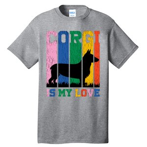 Retro Corgi Is My Love Tall T-Shirt