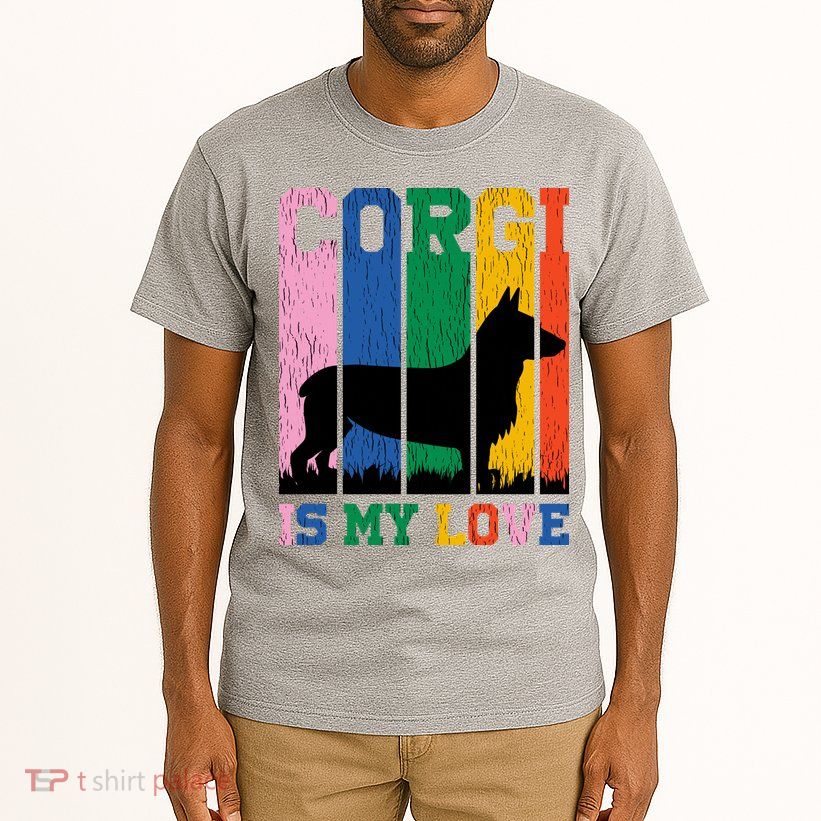 Retro Corgi Is My Love Tall T-Shirt