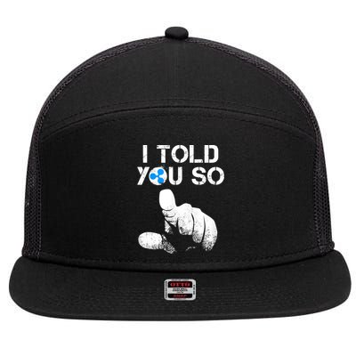 Ripple Crypto I TOLD YOU SO To Buy XRP BULLRUN Trading Joke 7 Panel Mesh Trucker Snapback Hat