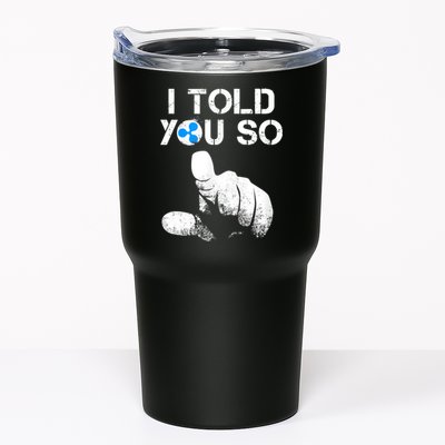 Ripple Crypto I TOLD YOU SO To Buy XRP BULLRUN Trading Joke Tumbler