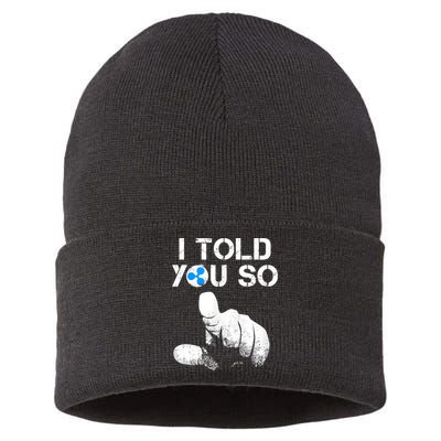 Ripple Crypto I TOLD YOU SO To Buy XRP BULLRUN Trading Joke Sustainable Knit Beanie