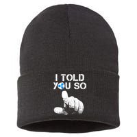 Ripple Crypto I TOLD YOU SO To Buy XRP BULLRUN Trading Joke Sustainable Knit Beanie